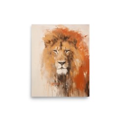 Lion Wall Art | Minimal Background Poster