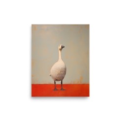 Goose Wall Art | Minimal Background Poster