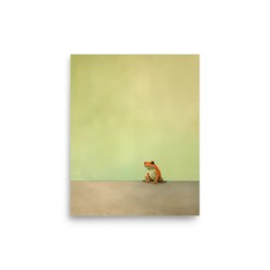 Frog Wall Art | Minimal Background Poster