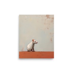 Rat Wall Art | Minimal Background Poster