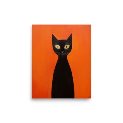 Black Cat Wall Art Halloween