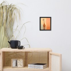 Giraffe Wall Art Black Frame