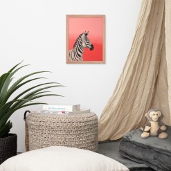 Zebra Wall Art Pink KId's Room