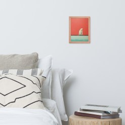 Polar Bear Poster Wood Frame