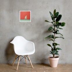 Polar Bear Poster White Frame Square