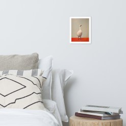 Goose Wall Art White Frame